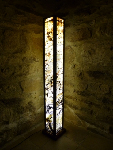 Leuchtsäule Steinoptik | Edelrost